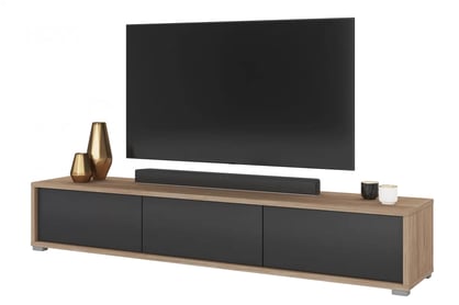TV stolík Frida 180 cm - olejovaný dub / antracit TV skrinka Frida 38 - 180 cm - Dub olejowany / Antracytová