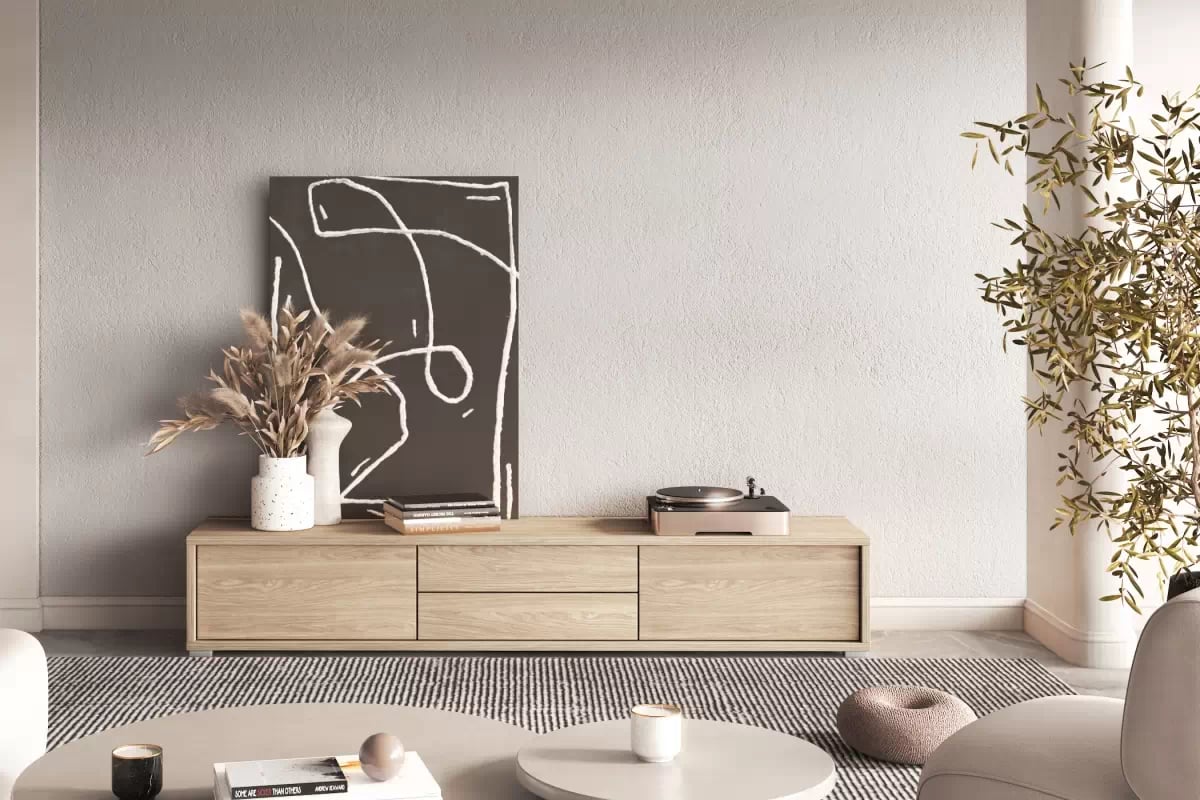 TV stolík Frida 180 cm so zásuvkami - dub olejovaný TV skrinka Frida 39 so zásuvkami 180 cm - Dub olejowany