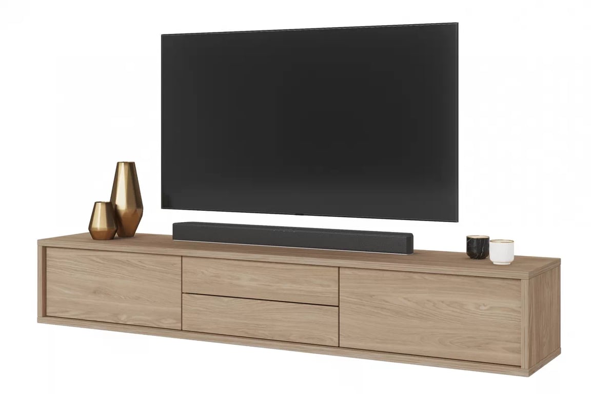 TV stolík Frida 180 cm so zásuvkami - olejovaný dub TV skrinka Frida 39 so zásuvkami 180 cm - Dub olejowany