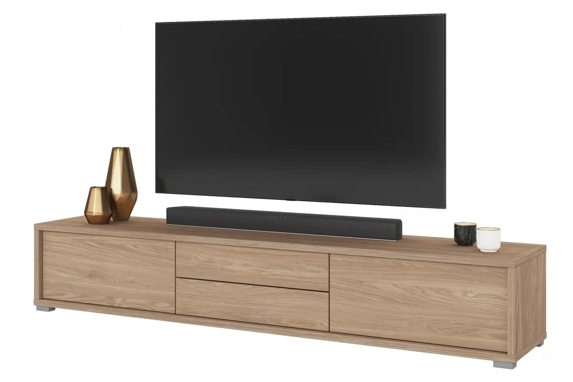 TV stolík Frida 180 cm so zásuvkami - olejovaný dub TV skrinka Frida 39 so zásuvkami 180 cm - Dub olejowany