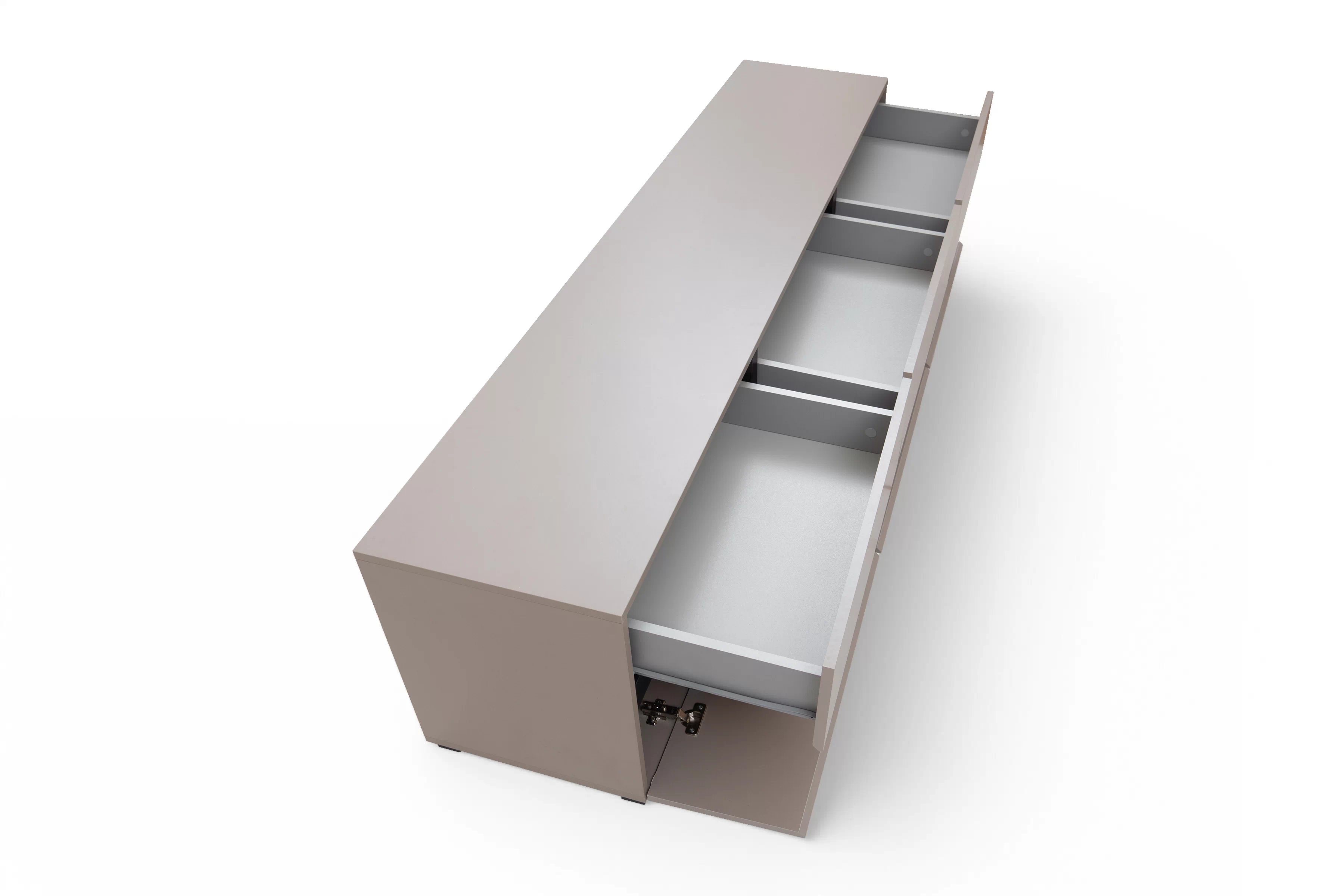 TV stolík Cross 180 cm s 3 zásuvkami - congo / čierna TV skrinka Gramon 180 cm so zásuvkami - congo / Čierny