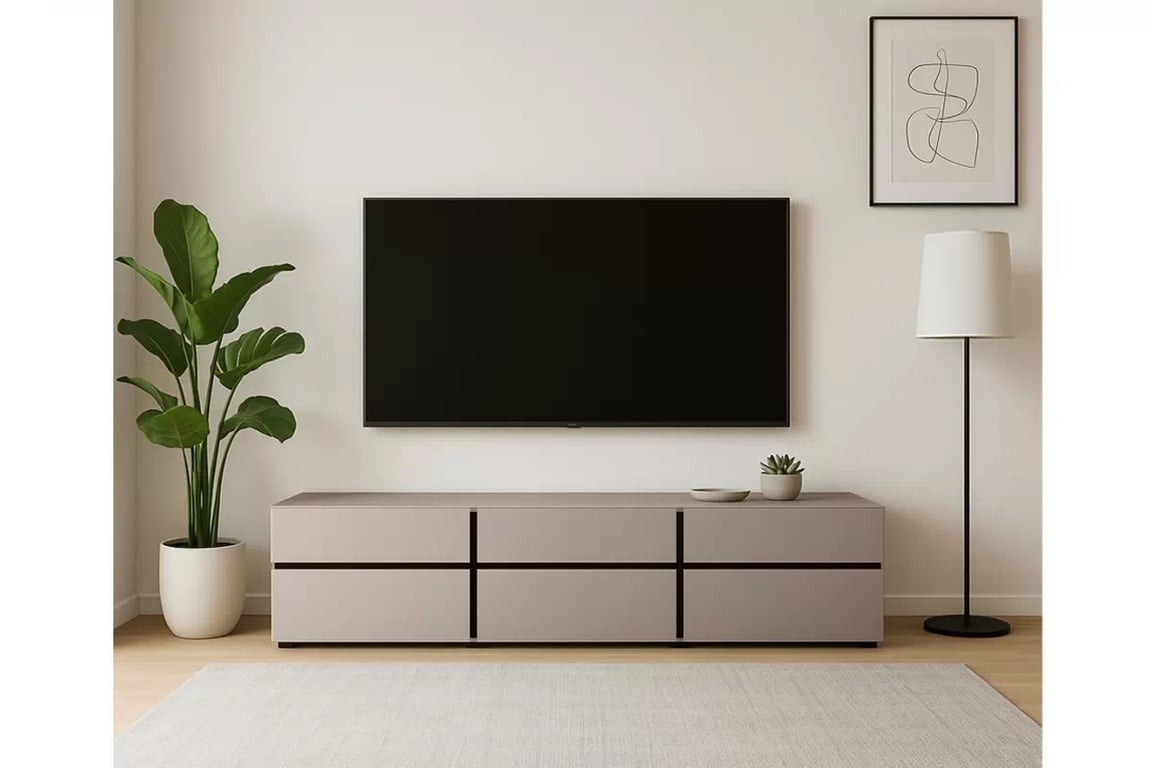 Dulap TV Gramon 180 cm cu sertare - congo / negru Dulap TV Gramon 180 cm cu sertare - congo / negru