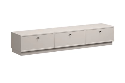 TV stolík Lorini 200 cm na sokli - kašmírová / čierne úchytky G