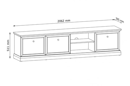 TV stolek Lucca 206 cm - bílý Skříňka RTV Lucca 206 cm - bílá