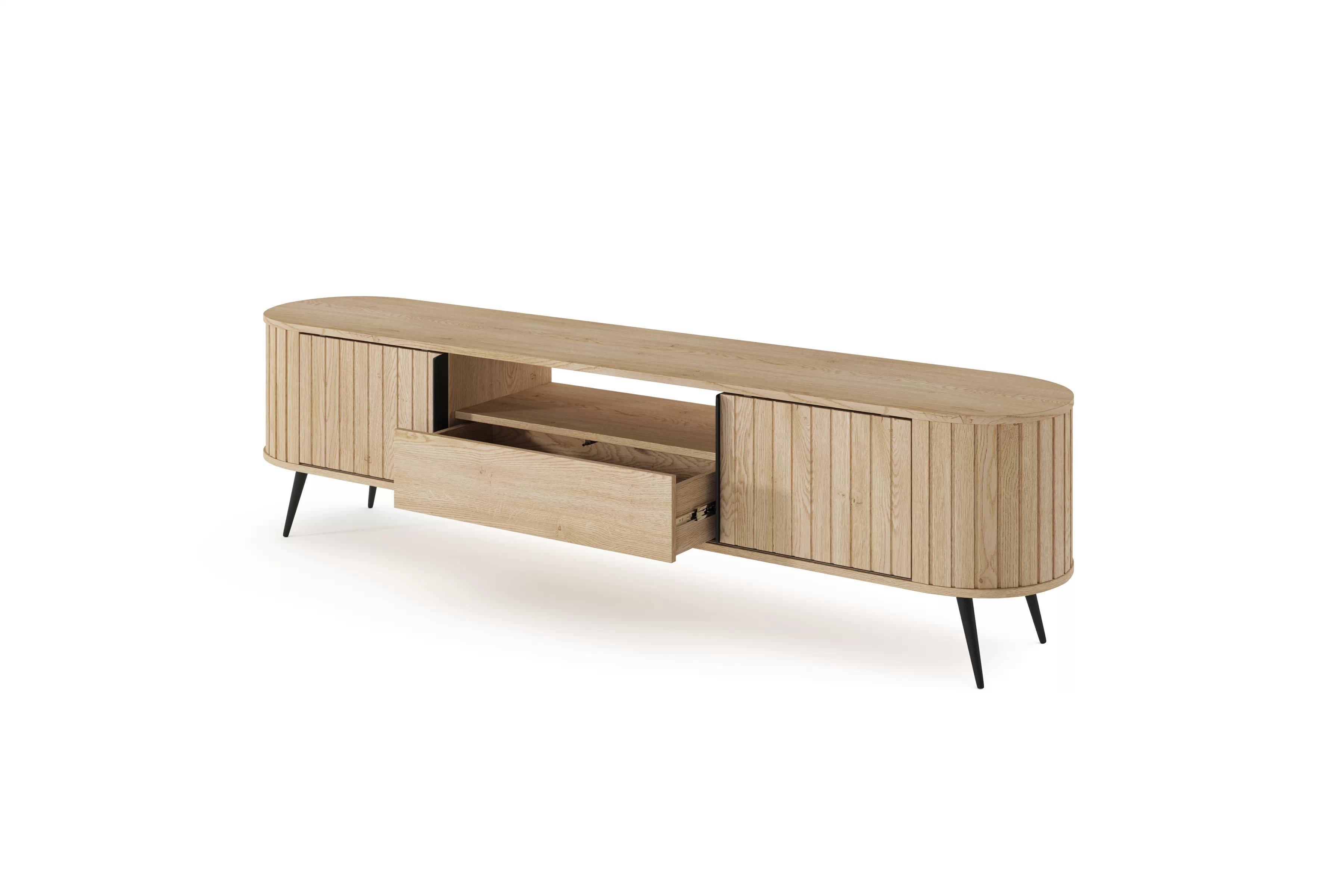 TV stolík Luvio 196 cm so zásuvkou - dub cremona TV skrinka Luvio 196 cm z szuflada - Dub cremona