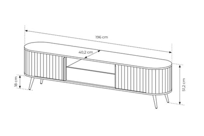 TV stolek Luvio 196 cm se zásuvkou - dub cremona skříňka RTV Luvio 196 cm z szuflada - dub cremona