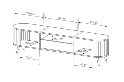 TV stolek Luvio 196 cm se zásuvkou - dub cremona skříňka RTV Luvio 196 cm z szuflada - dub cremona