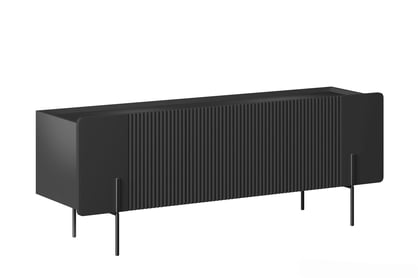 TV stolík Malmi 150 cm - čierny mat / čierna