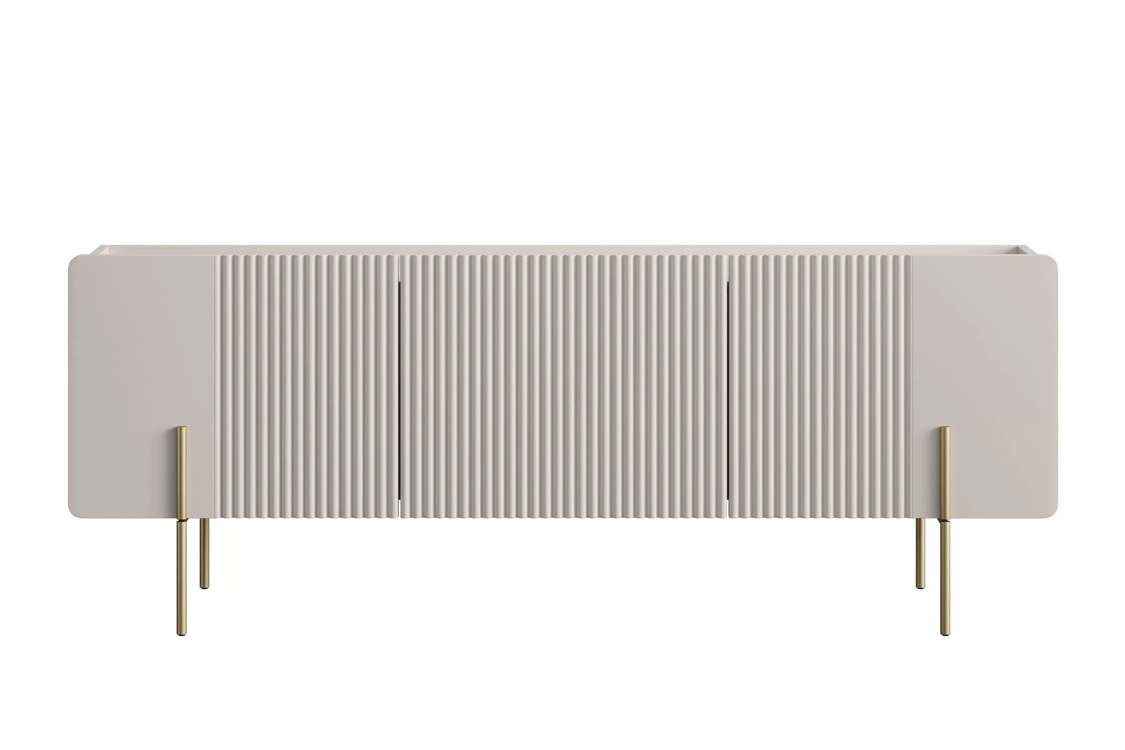 TV stolík Malmi 150 cm - kašmír / crema bianca / zlaté nožičky TV skrinka Malmi 150 cm - kašmír / crema bianca / zlote nozki