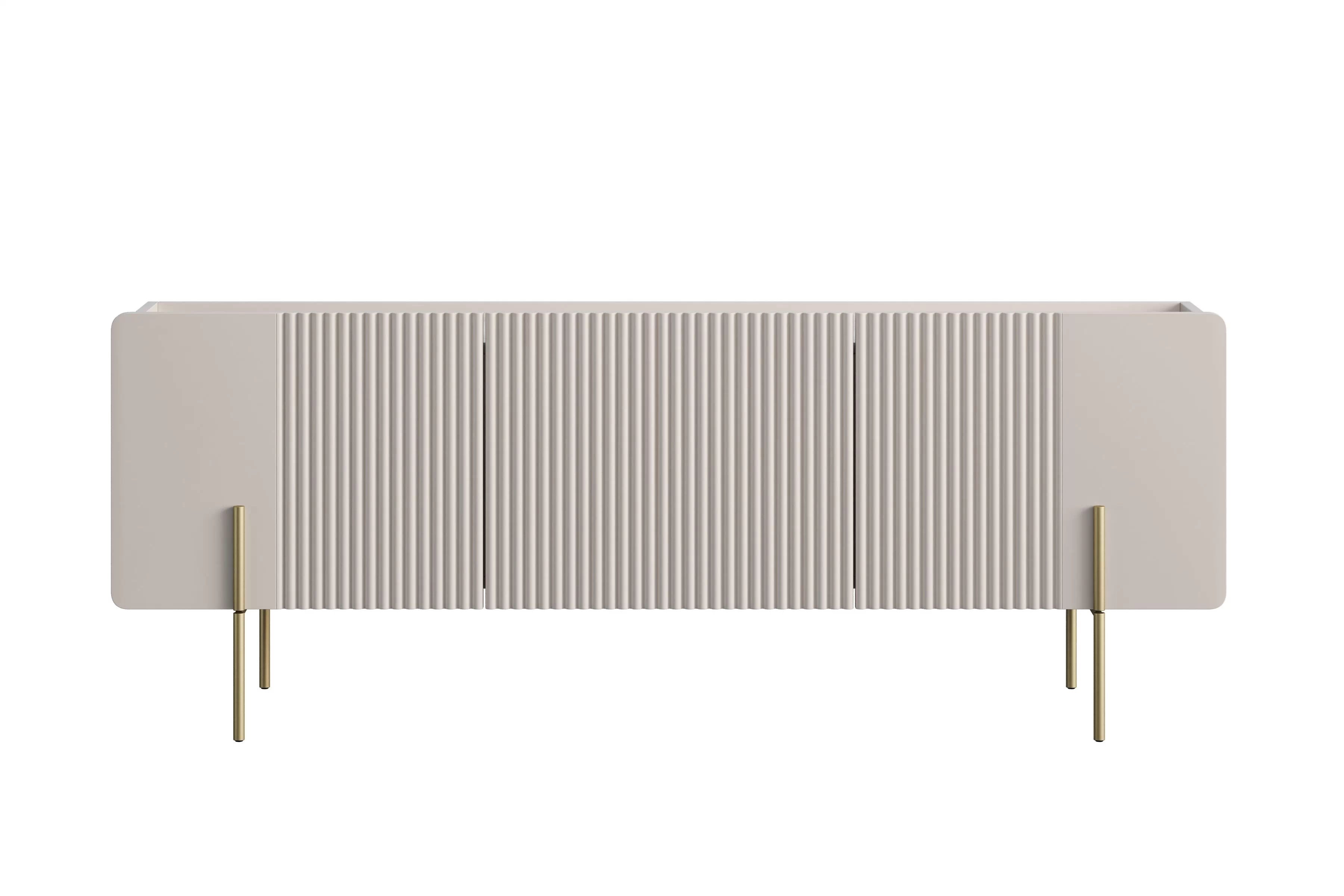 TV stolík Malmi 150 cm - kašmírová / zlatá TV skrinka Malmi 150 cm - kašmír / zlote nozki