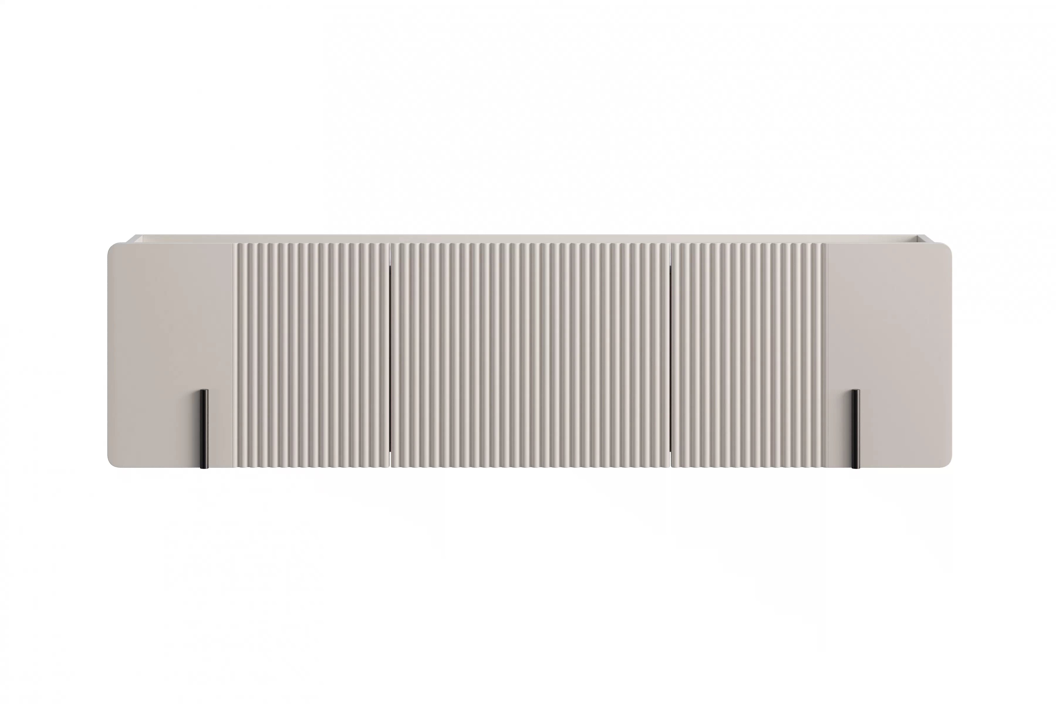 Závesný TV stolík Malmi 150 cm - kašmírová / crema bianca / čierna TV skrinka Malmi 150 cm závesná - kašmír / crema bianca / Čierny