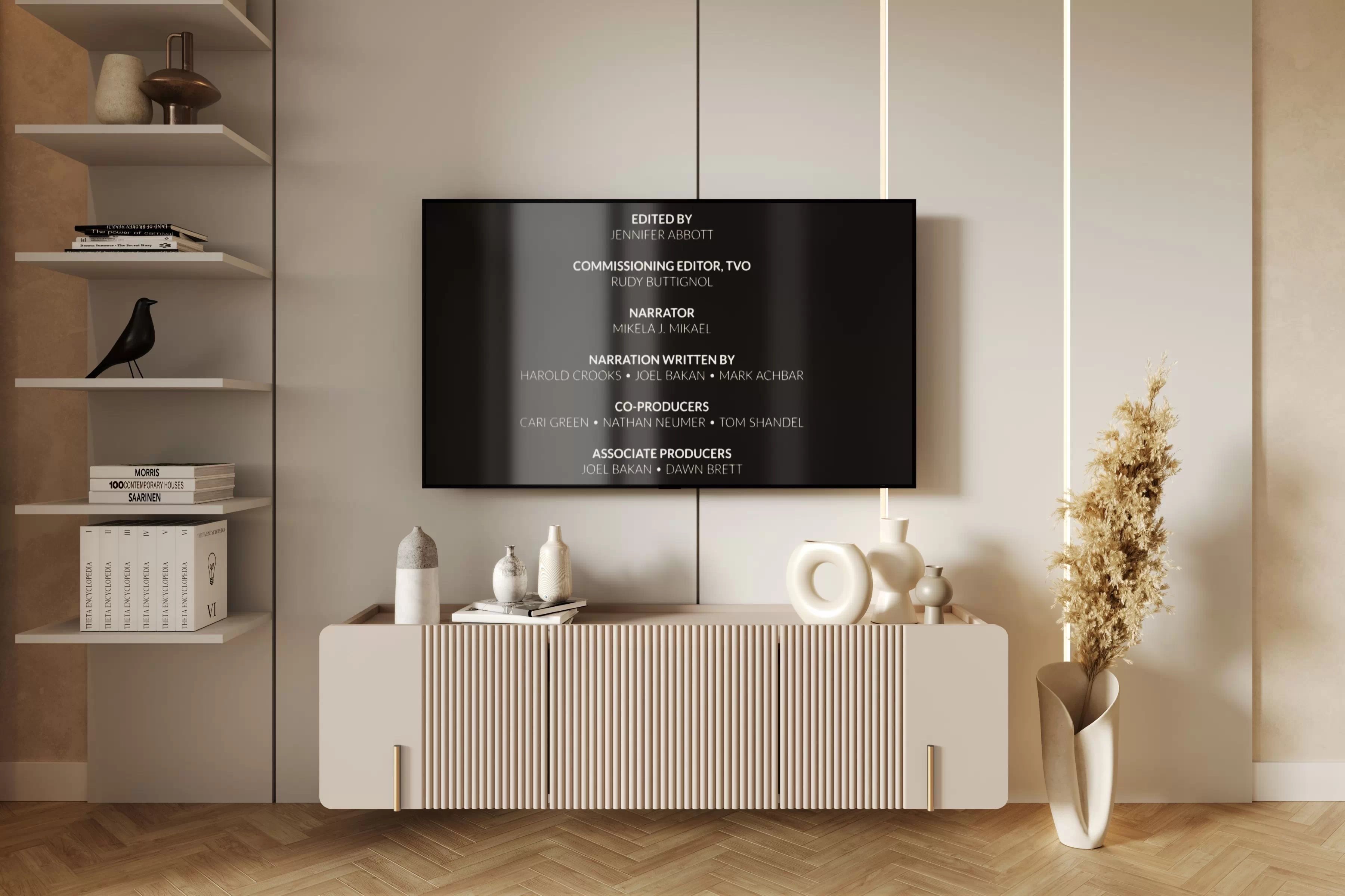 Závesný TV stolík Malmi 150 cm - kašmírová / zlatá TV skrinka Malmi 150 cm závesná - kašmír / zlaté