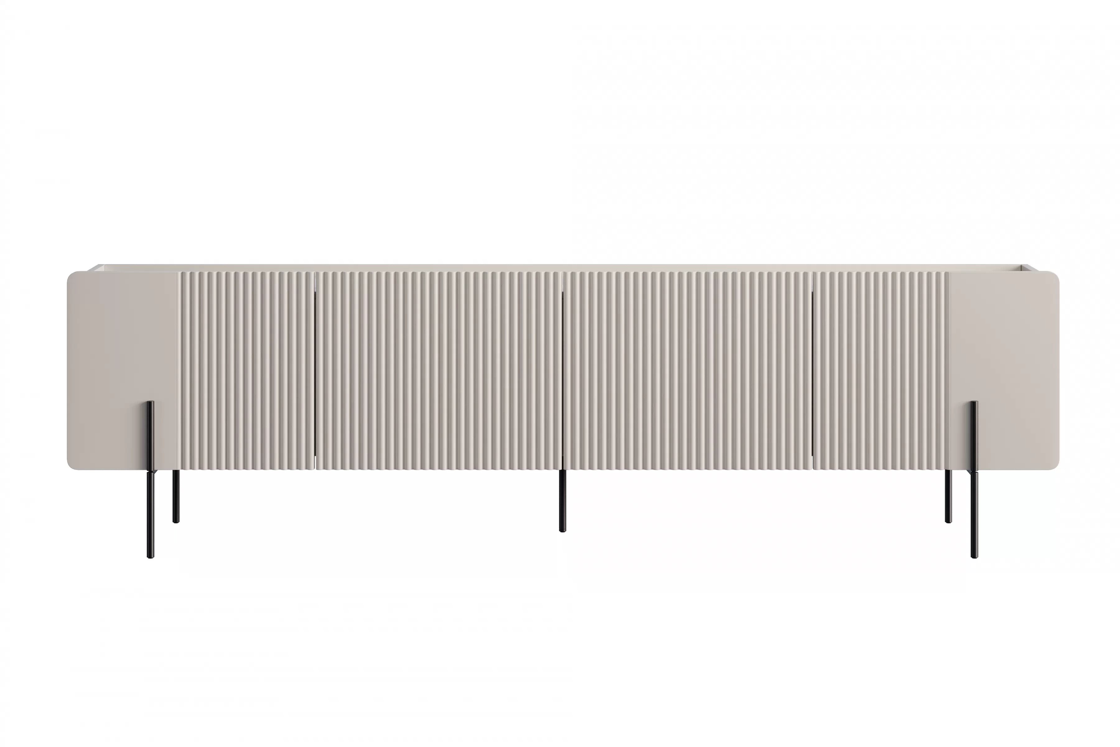 TV stolík Malmi 200 cm - kašmírová / crema bianca / čierna TV skrinka Malmi 200 cm - kašmír / crema bianca / čierny nozki