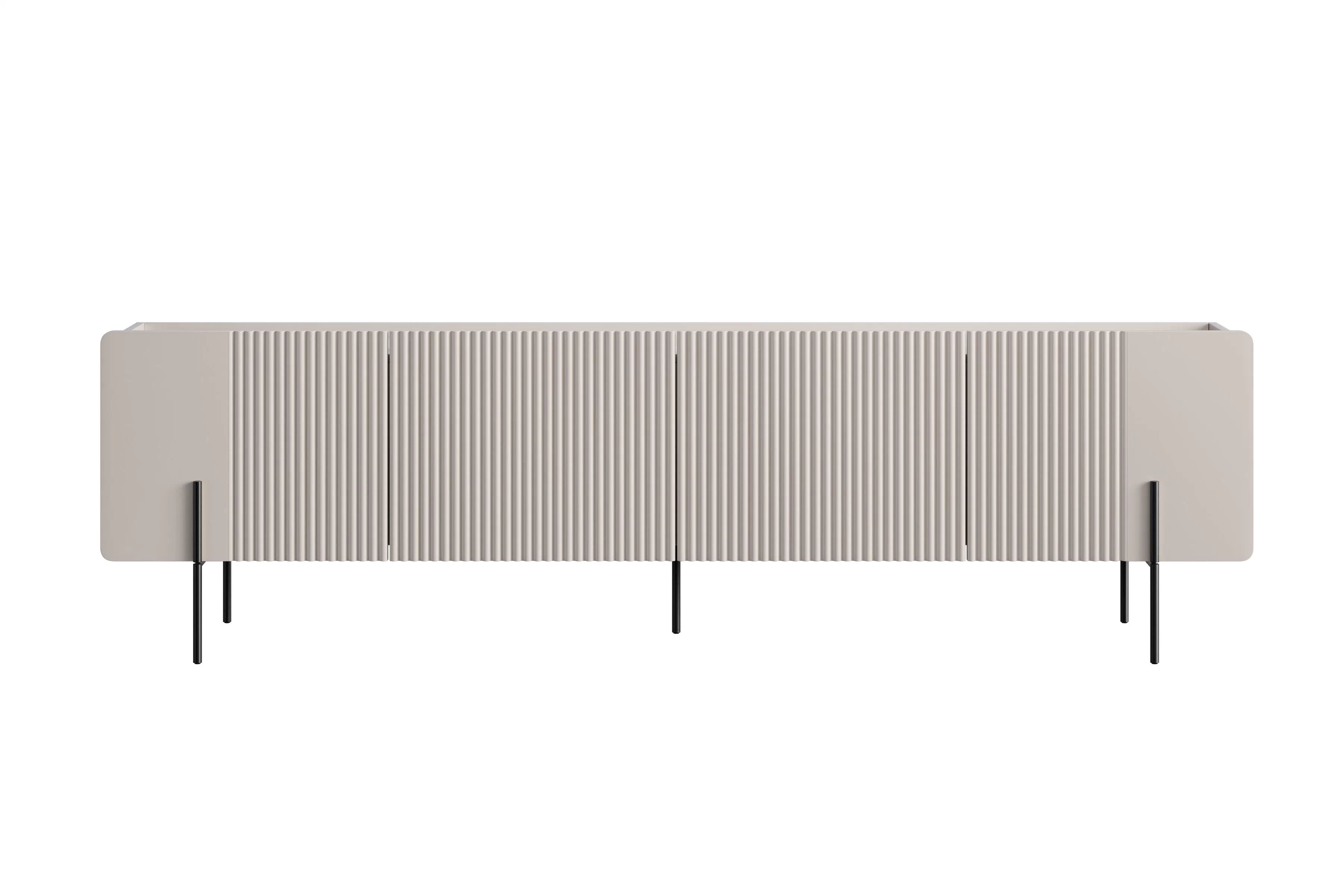 TV stolík Malmi 200 cm - kašmírová / čierna TV skrinka Malmi 200 cm - kašmír / čierny nozki
