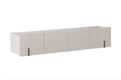 Závěsný TV stolek Malmi 200 cm - kašmírový / crema bianca / černý