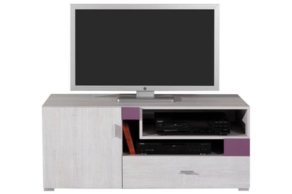 TV stolek Next NX12 - 120 cm - bělená borovice / viola