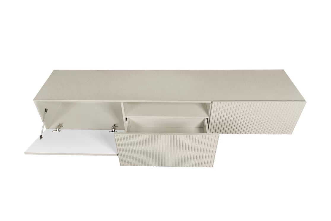 Závěsná TV skříňka Nicole 200 cm se zásuvkou - kašmír mat skříňka RTV Nicole 200 cm závěsná z szuflada - kašmír mat