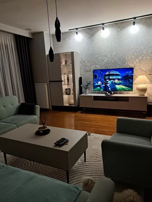 TV stolek Nicole 200 cm s výklenkem a zásuvkami - kašmír / černé nožky skříňka RTV Nicole 200 cm z wneka i zásuvkami - kašmír / černá nozki