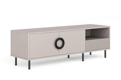 TV stolek Nubo 150 cm – kašmírová / černé nožky