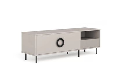 TV stolík Nubo 150 cm - kašmír / čierne nožičky