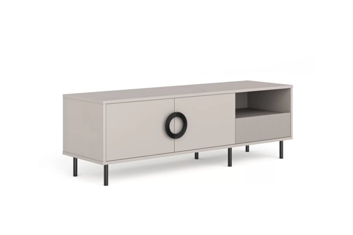 TV stolík Nubo 150 cm - kašmír / čierne nožičky TV skrinka Nubo 150 cm - kašmír / Čierny