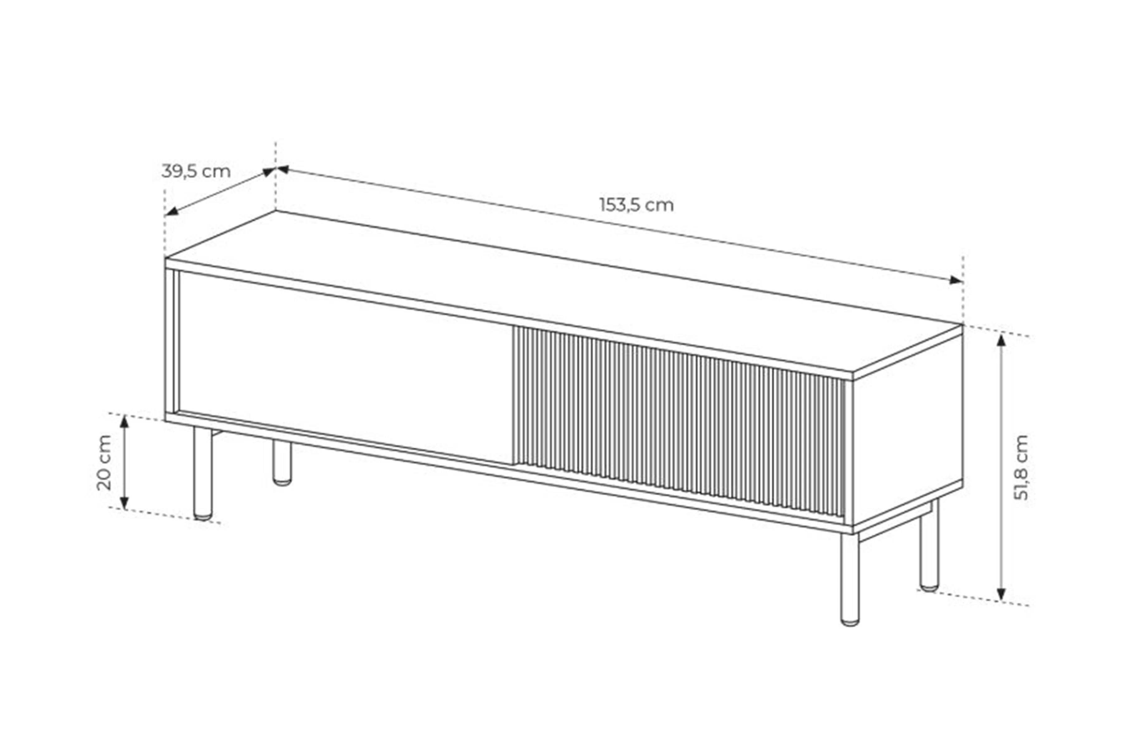 TV stolík Rivio 153 cm - dub cremona TV skrinka Rivio 153 cm - Dub cremona