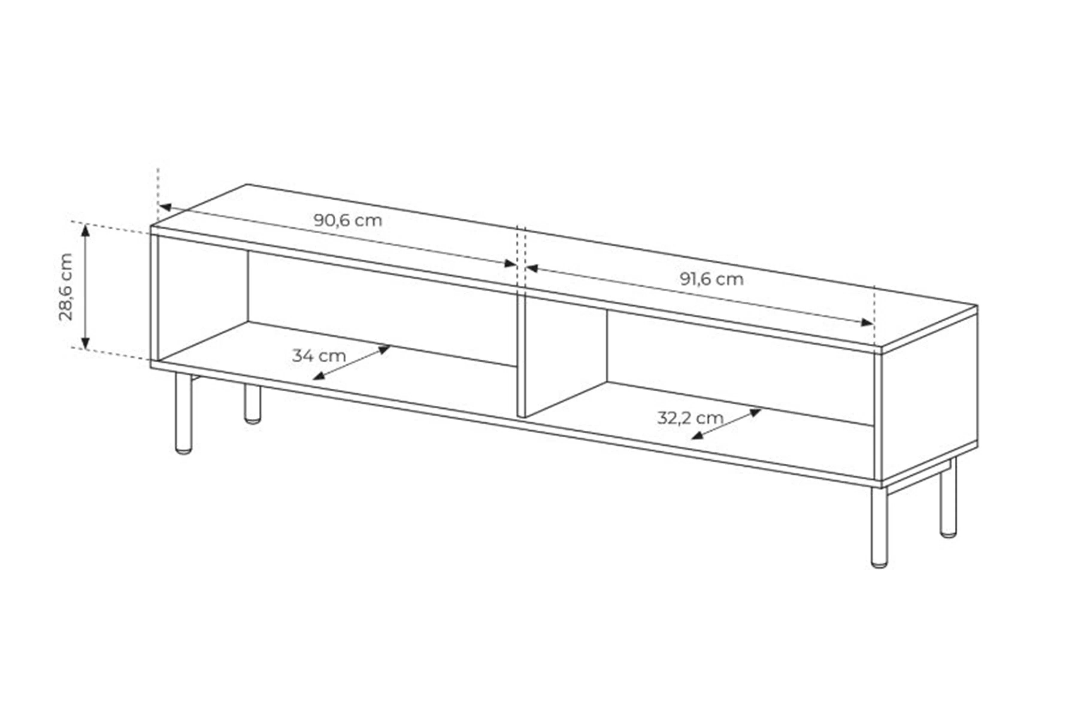 TV stolík Rivio 187 cm - dub cremona TV skrinka Rivio 187 cm - Dub cremona