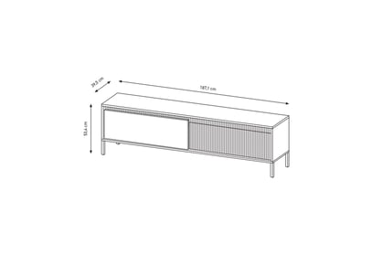 TV stolek Sanos 187 cm - černá Skříňka RTV Sanos 187 cm - černá