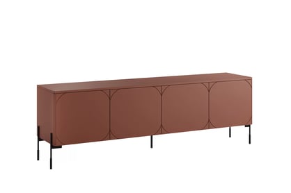 RTV skrinka Sonatia 200 cm štvordverová na kovových nohách - burgund TV skrinka Sonatia 200 cm štvordverová na kovových nohách - burgund