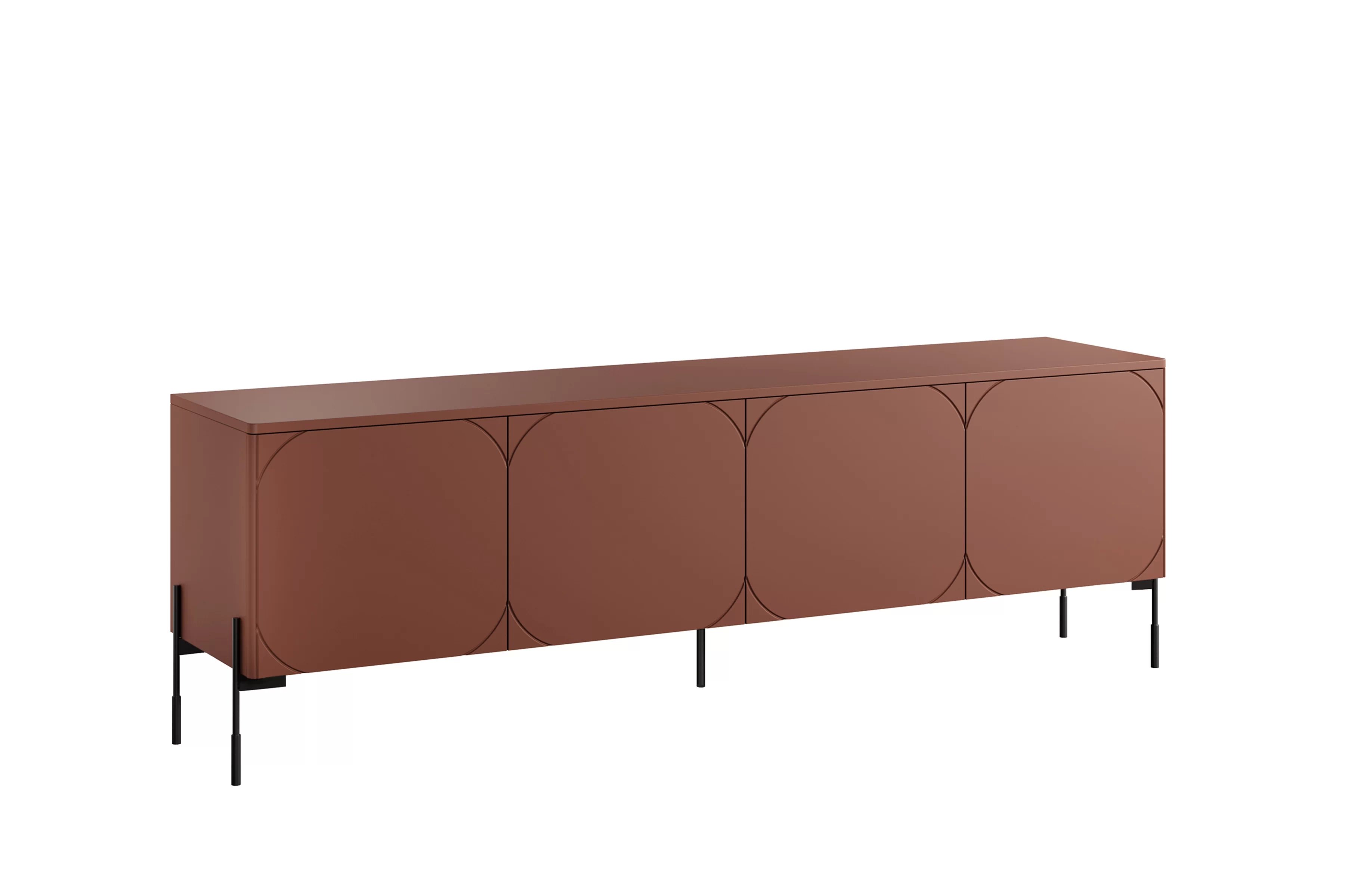 RTV skrinka Sonatia 200 cm štvordverová na kovových nohách - burgund TV skrinka Sonatia 200 cm štvordverová na kovových nohách - burgund
