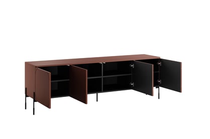 RTV skrinka Sonatia 200 cm štvordverová na kovových nohách - burgund TV skrinka Sonatia 200 cm štvordverová na kovových nohách - burgund