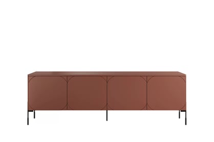 RTV skrinka Sonatia 200 cm štvordverová na kovových nohách - burgund TV skrinka Sonatia 200 cm štvordverová na kovových nohách - burgund