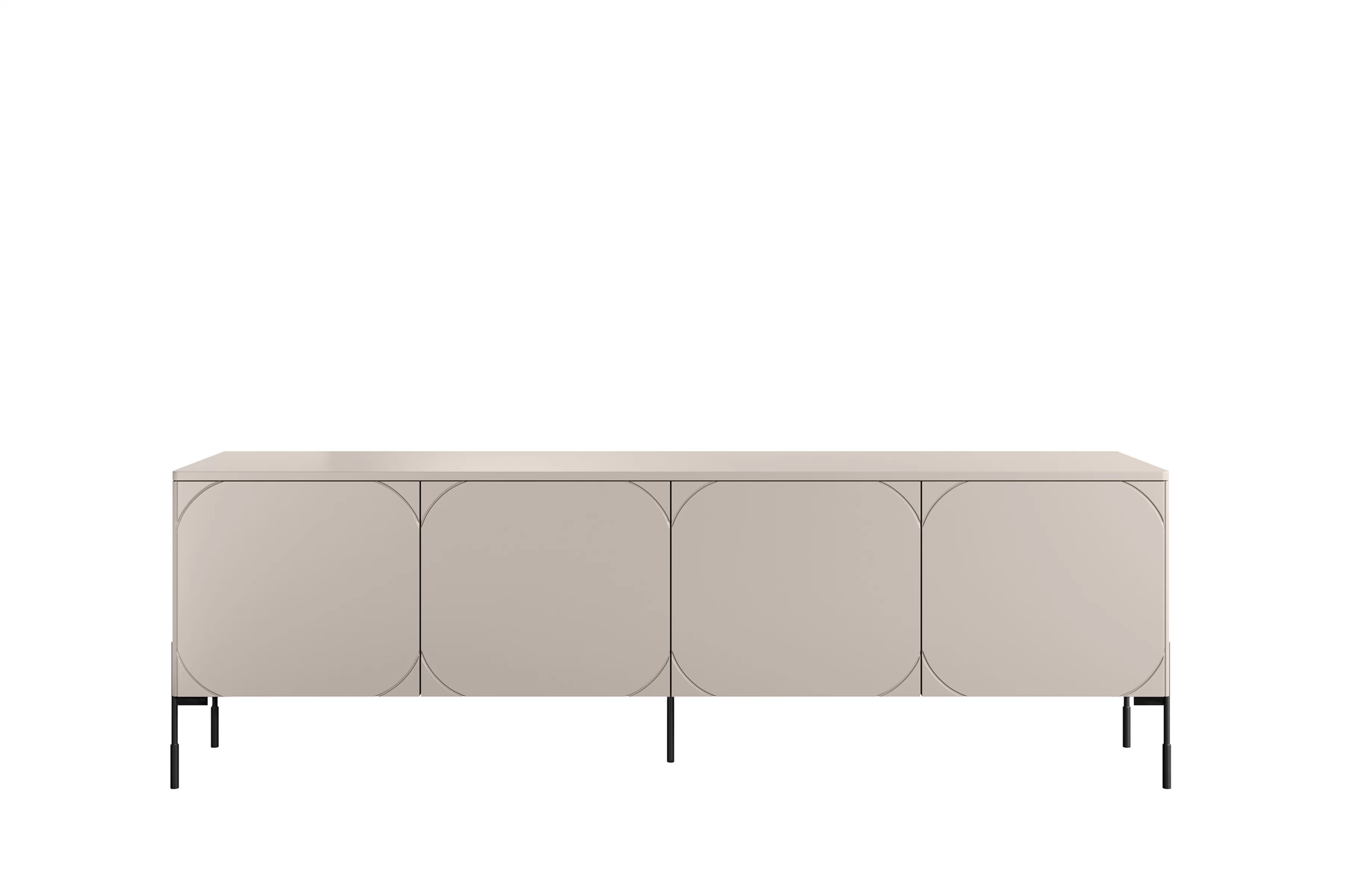 RTV skrinka Sonatia 200 cm štvordverová na kovových nohách - kasmír TV skrinka Sonatia 200 cm štvordverová na kovových nohách - kašmír