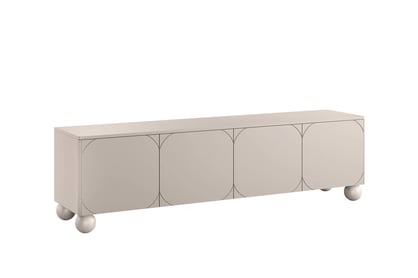 RTV skrinka Sonatia II 200 cm štvordverová na guľatých nohách - kasmír TV skrinka Sonatia II 200 cm štvordverová na nogach kulach - kašmír