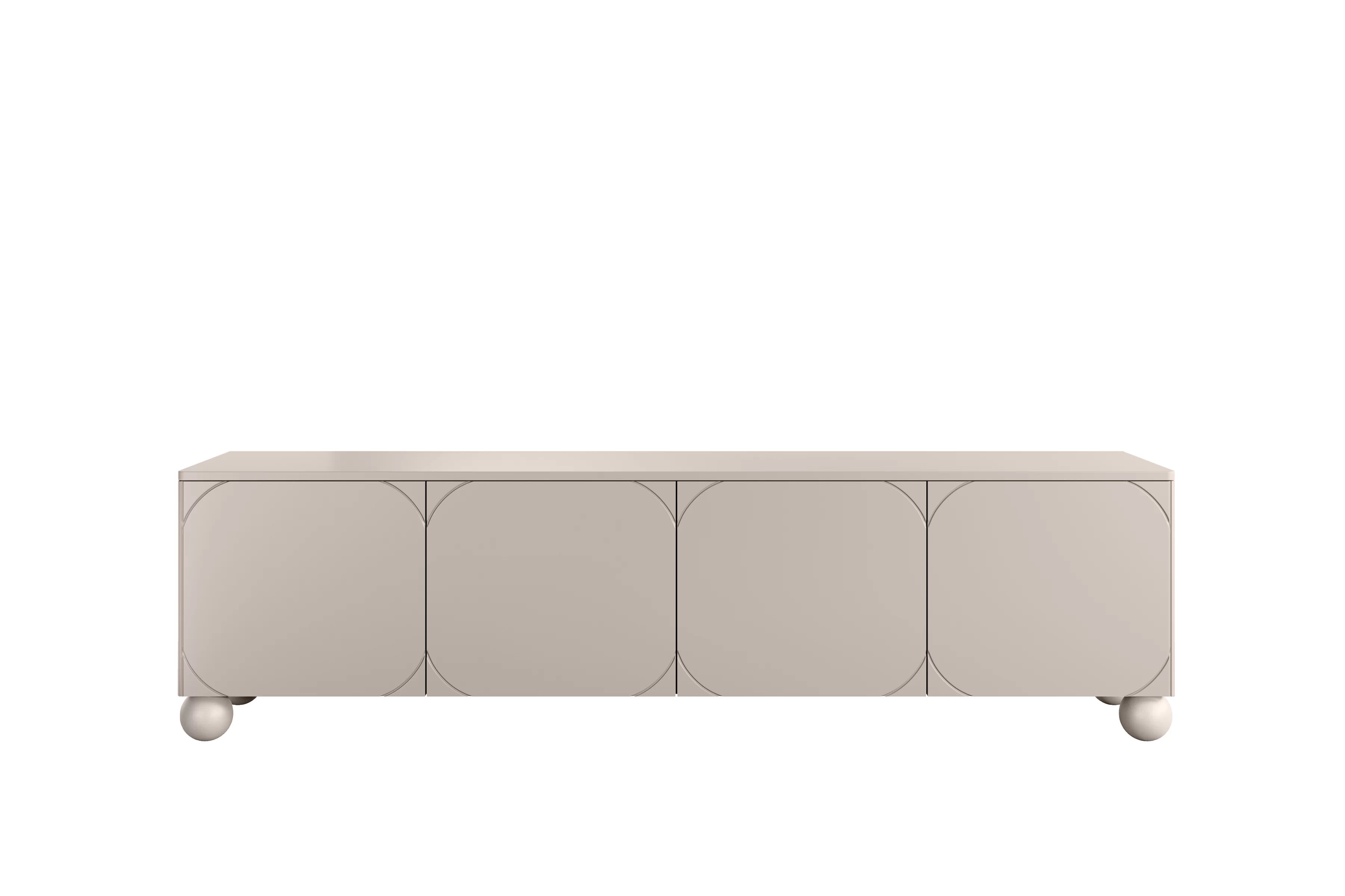 RTV skrinka Sonatia II 200 cm štvordverová na guľatých nohách - kasmír TV skrinka Sonatia II 200 cm štvordverová na nogach kulach - kašmír