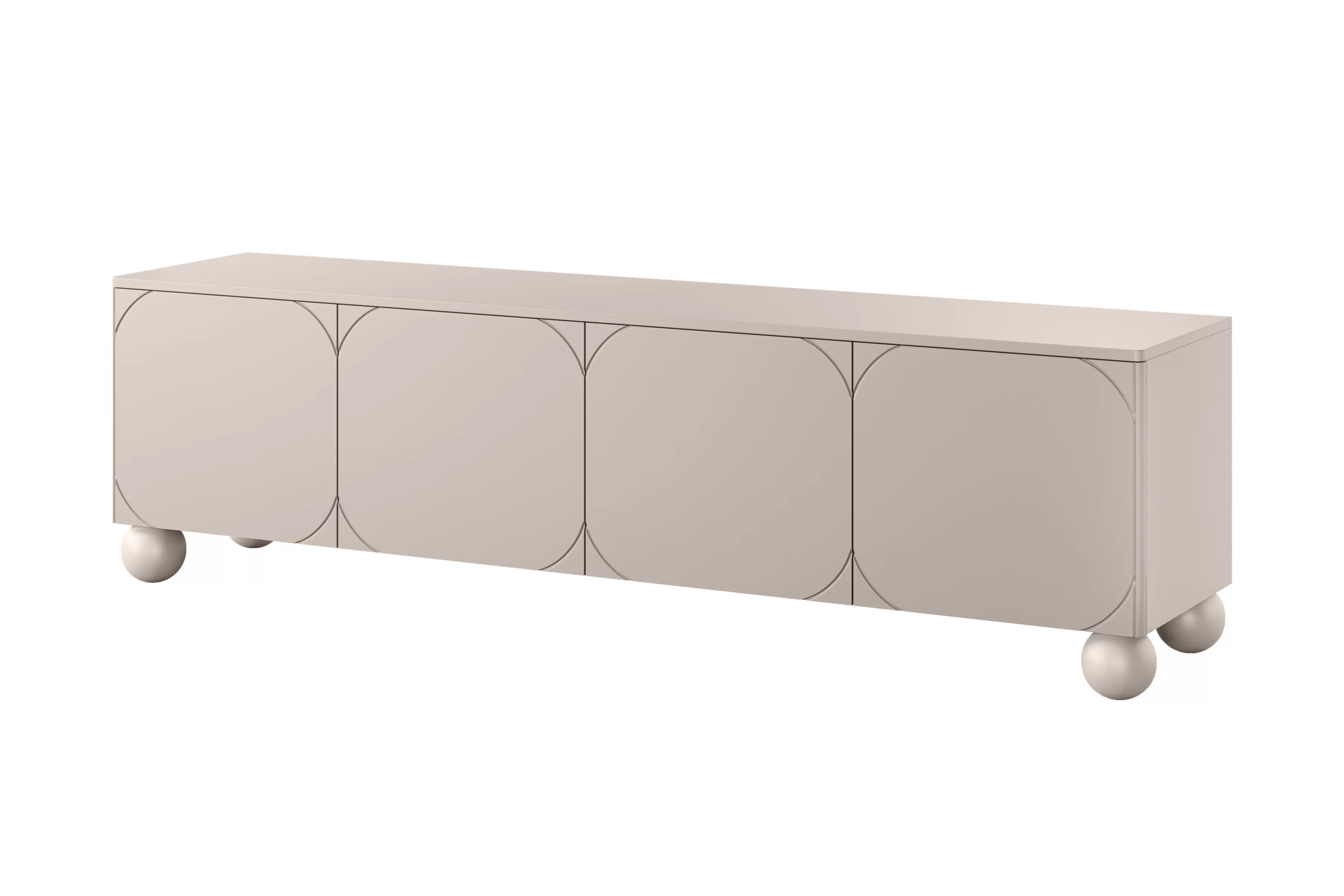 TV skrinka Sonatia II 200 cm štvordverová na guľatých nohách - kašmír TV skrinka Sonatia II 200 cm štvordverová na nogach kulach - kašmír