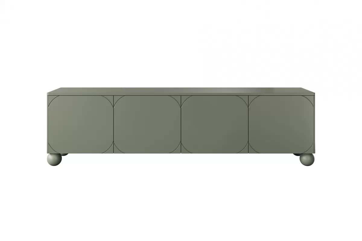 TV stolek Sonatia II 200 cm se dvěma skrytými zásuvkami - olivový skříňka rtv zielona