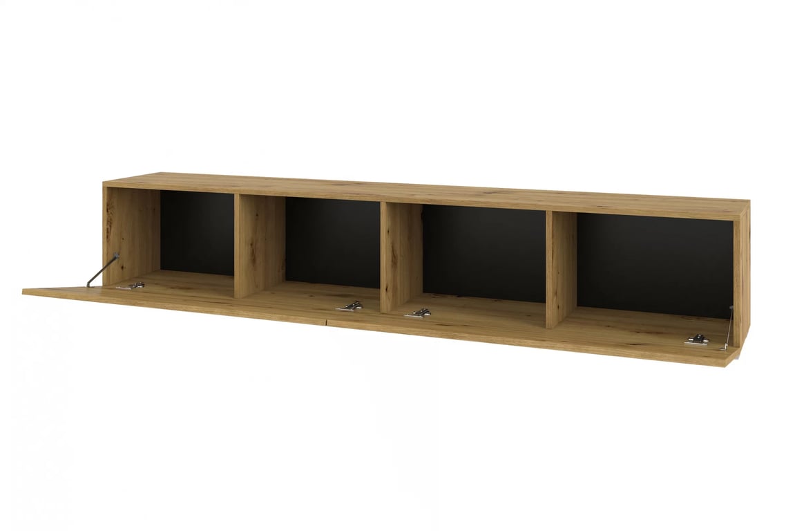 TV stolek AVA 40 180 cm stojící / závěsný - dub artisan / černá skříňka RTV stojaco - závěsná AVA 40 - 180 cm - artisan / černá