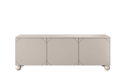 RTV skrinka trojdverová Sonatia II 150 cm na guľatých nohách - kasmír TV skrinka trojdverová Sonatia II na nogach kulach 150 cm - kašmír