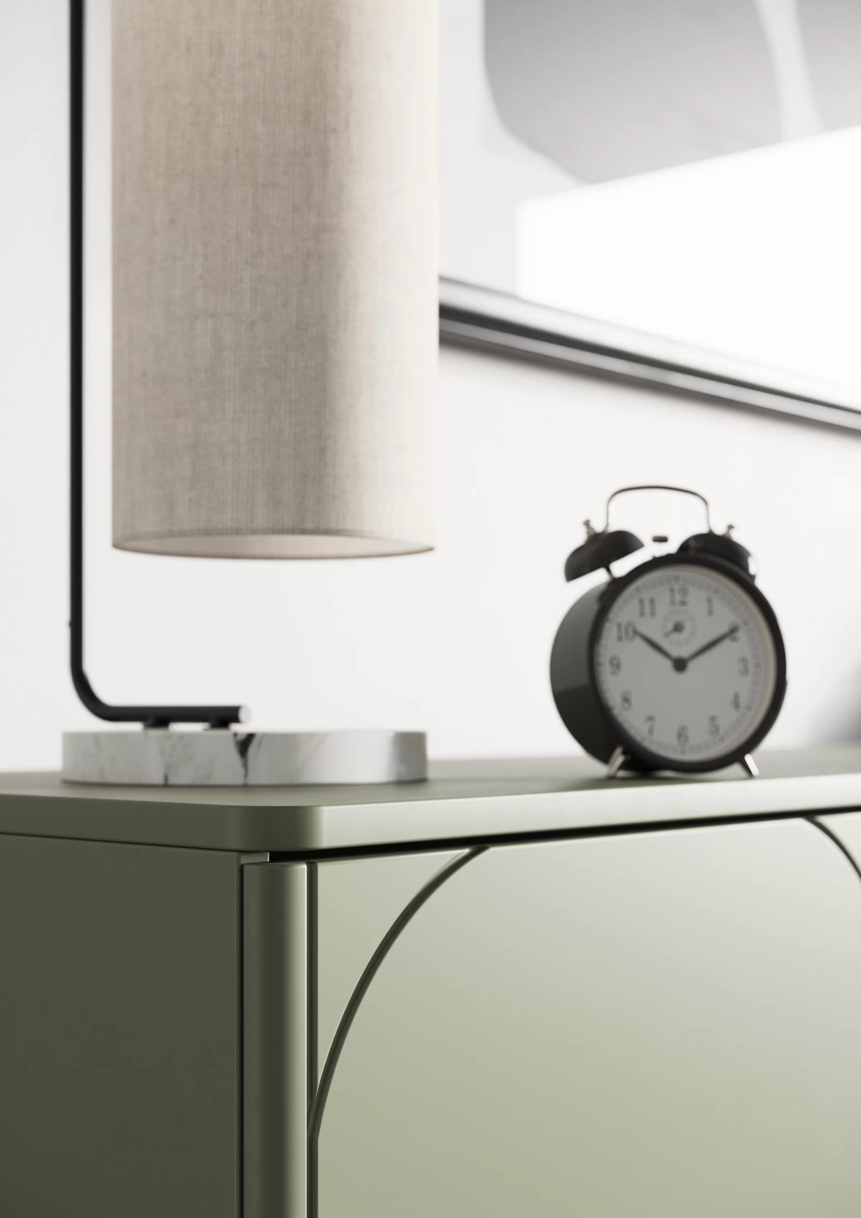 TV stolík Sonatia 150 cm s ukrytou zásuvkou - olivová TV skrinka trojdverová z ukryta szuflada Sonatia 150 cm - Oliva