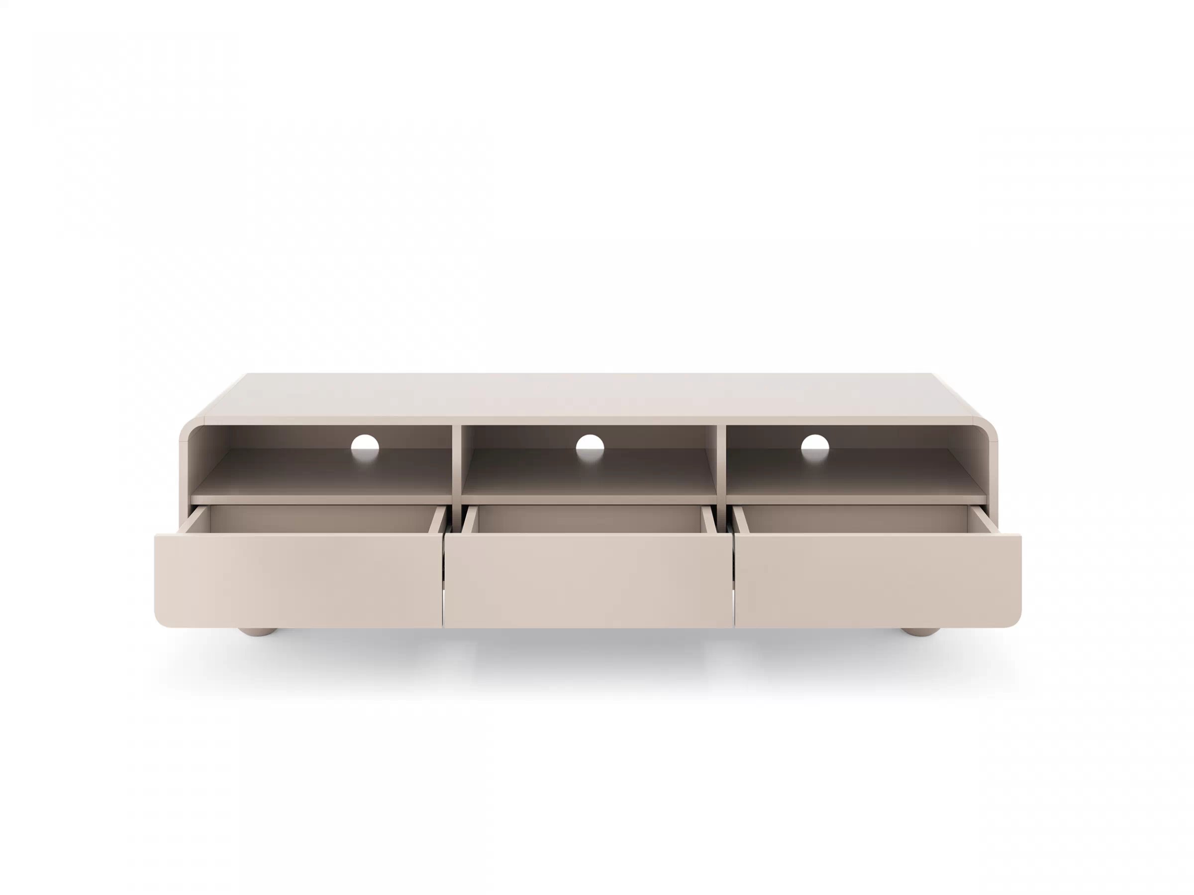 Moderní TV stolek Vellino 160 cm se zásuvkami - kašmír skříňka RTV Vellino 160 cm se zásuvkami - kašmír