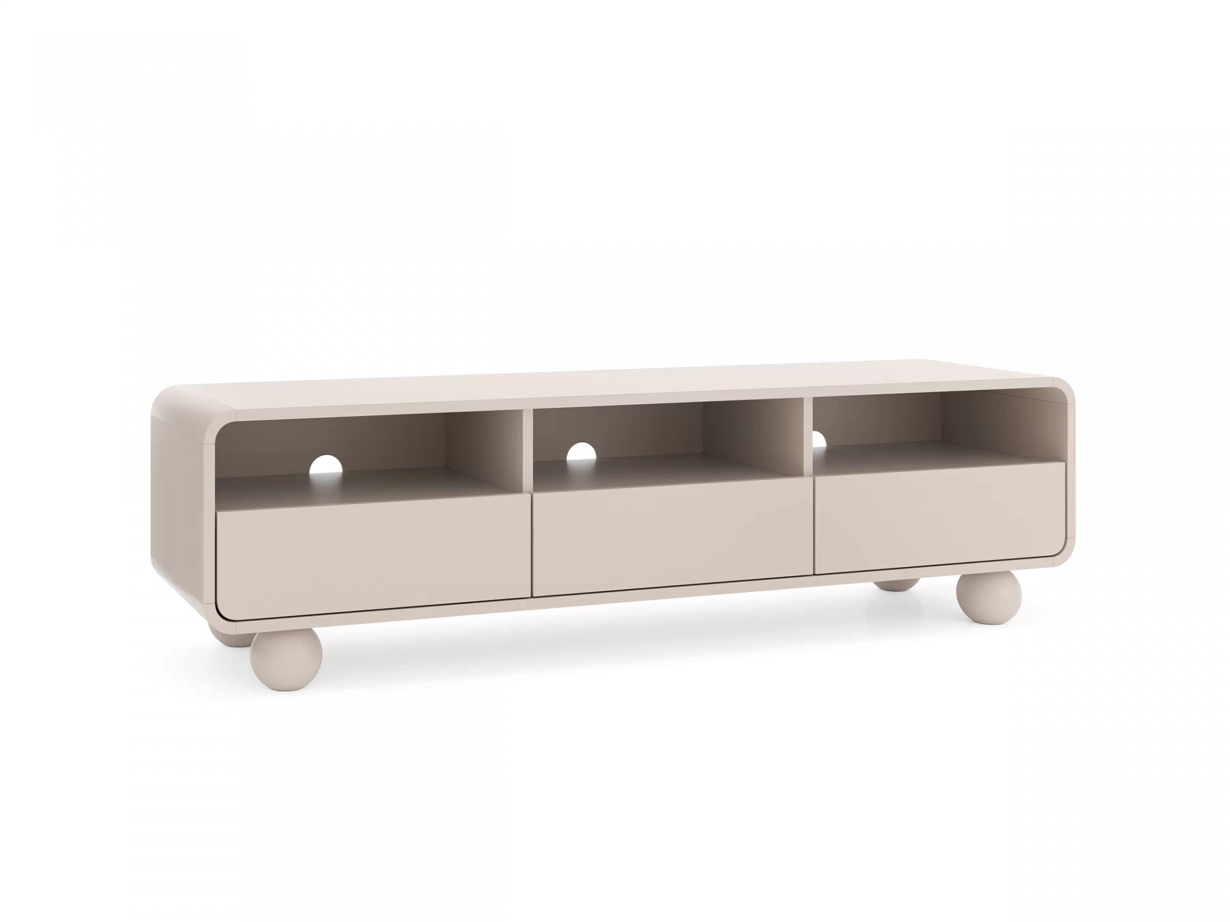 Moderní TV stolek Vellino 160 cm se zásuvkami - kašmír skříňka RTV Vellino 160 cm se zásuvkami - kašmír