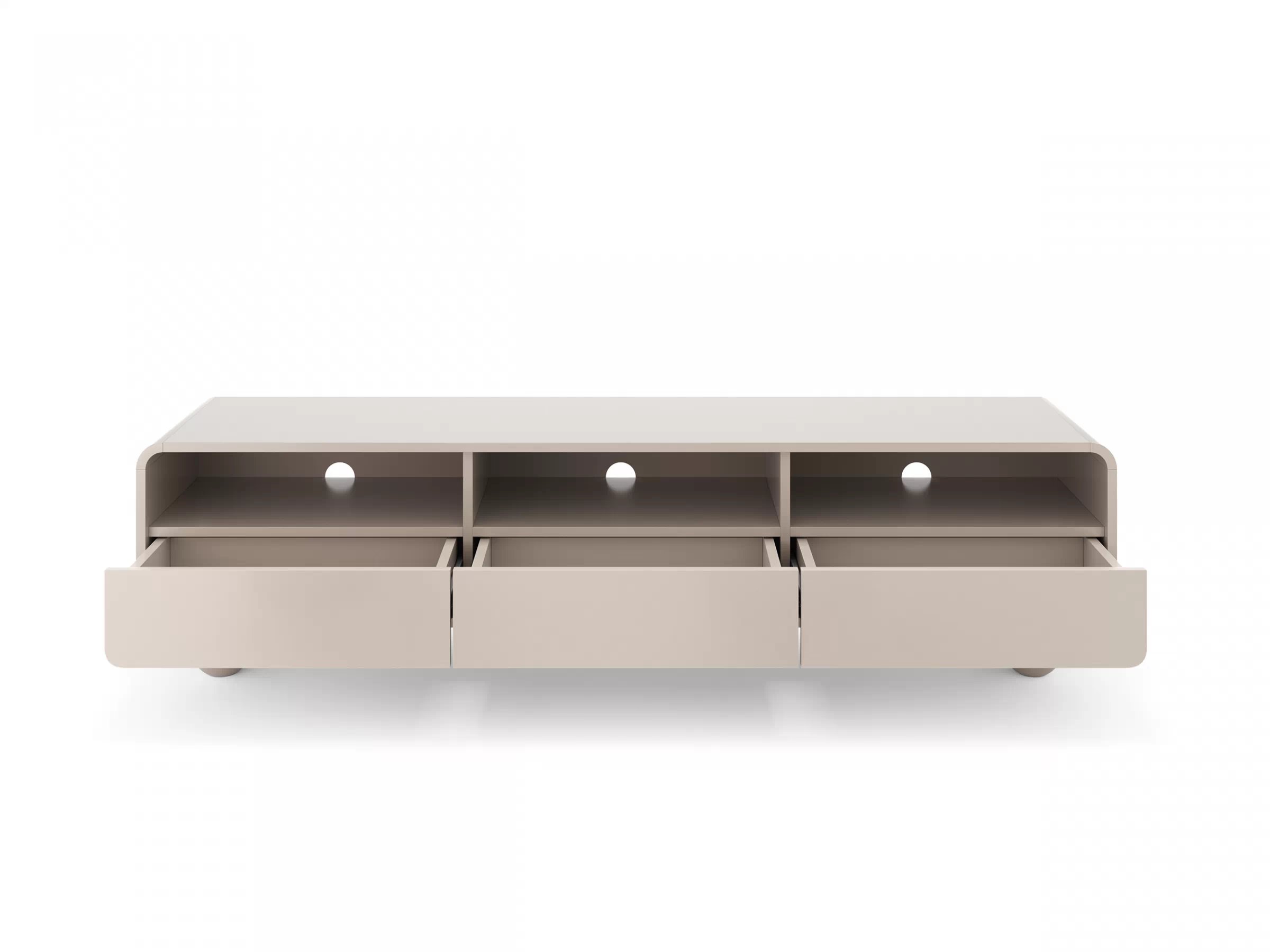 Moderní TV skříňka Vellino 180 cm s šuplíky - kašmír skříňka RTV Vellino 180 cm se zásuvkami - kašmír