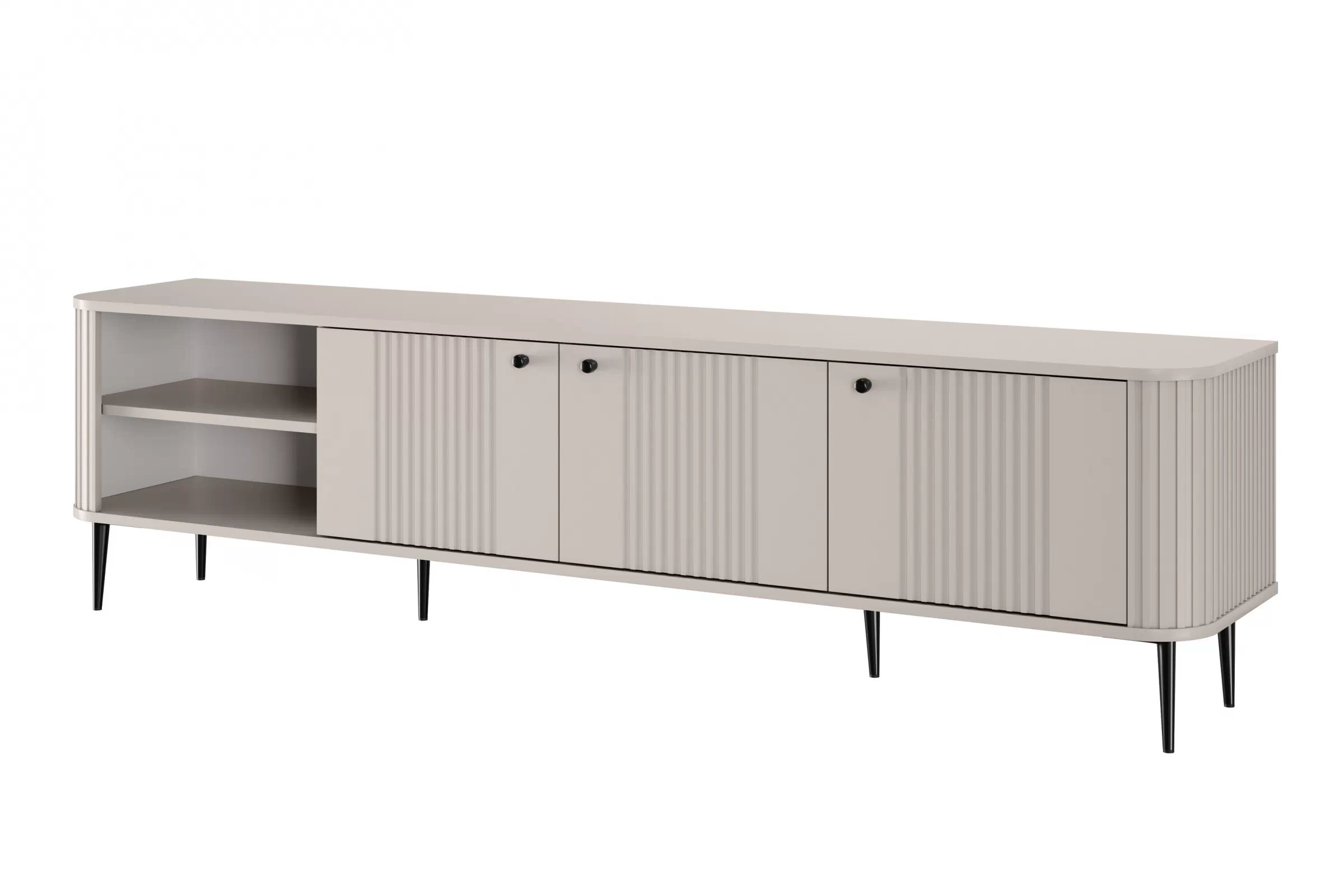 TV stolek Vesper 3D 187 cm - kašmírový / černé nožky skříňka RTV Vesper 3D 187 cm - kašmír / černá Nohy