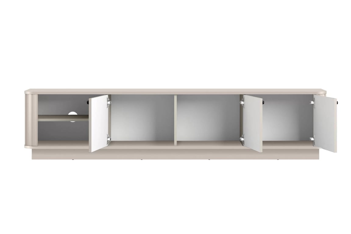 TV stolík Vesper 187 cm 3D - kašmír / čierne úchyty TV skrinka Vesper 3D 187 cm - kašmír / čierny úchyty