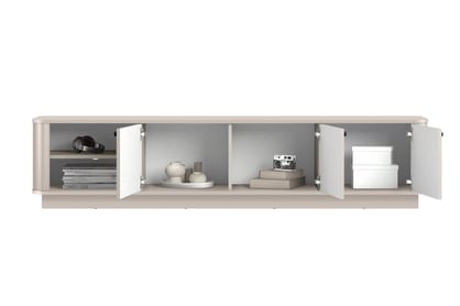 TV stolík Vesper 187 cm 3D - kašmír / čierne úchyty TV skrinka Vesper 3D 187 cm - kašmír / čierny úchyty