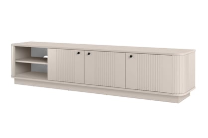 TV skrinka Vesper 187 cm - kašmír / čierny úchyty
