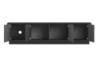 TV stolík Vesper 187 cm 4D - čierny / čierne úchyty TV skrinka Vesper 4D 187 cm - Čierny / čierny úchyty