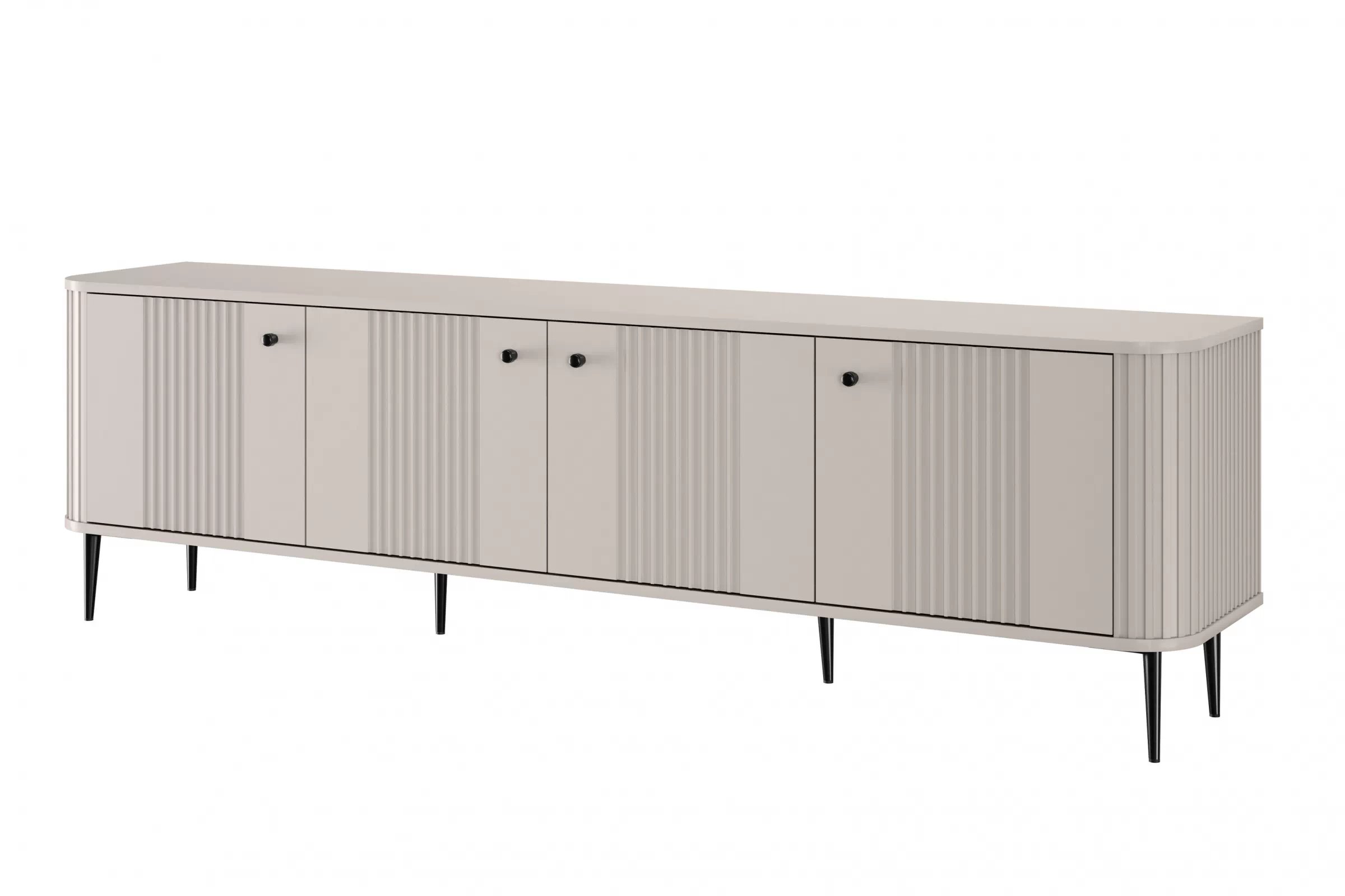 TV stolek Vesper 4D 187 cm - kašmírový / černé nožky skříňka RTV Vesper 4D 187 cm - kašmír / černá Nohy