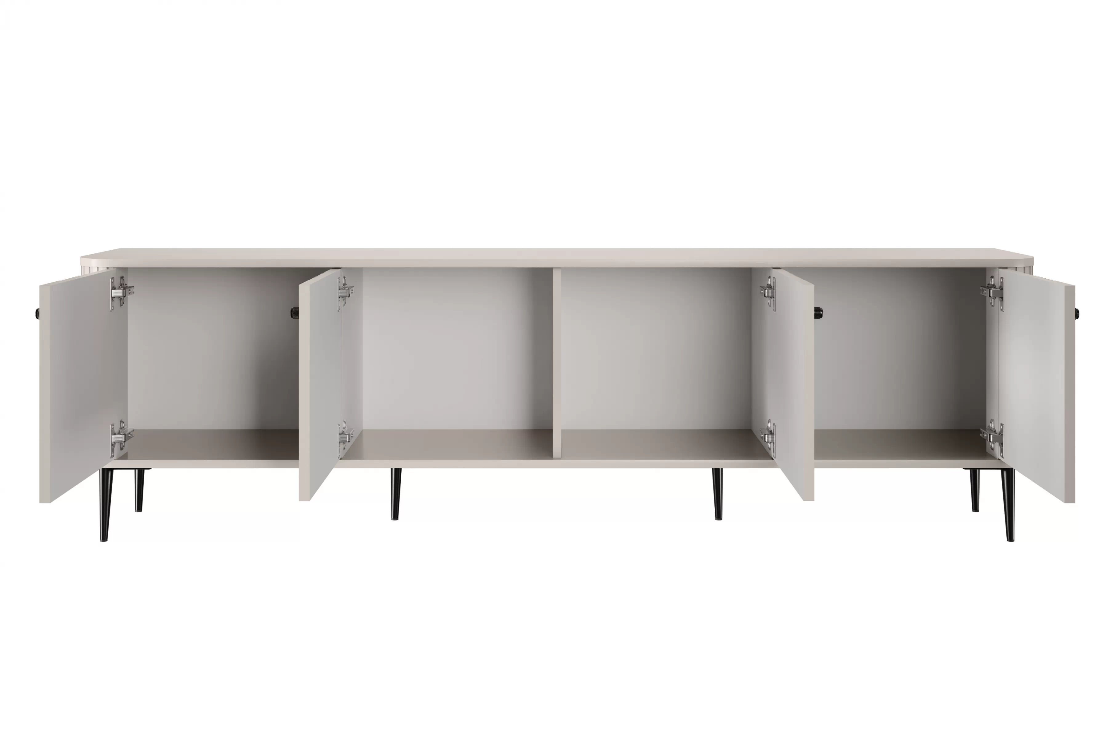 TV stolek Vesper 4D 187 cm - kašmírový / černé nožky skříňka RTV Vesper 4D 187 cm - kašmír / černá Nohy